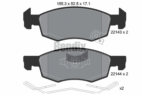 Brake Pad Set, disc brake (BPD1209)