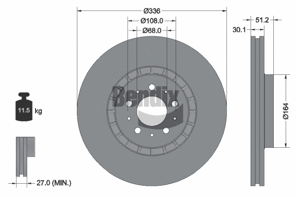 Brake Disc (BDS1681HC)