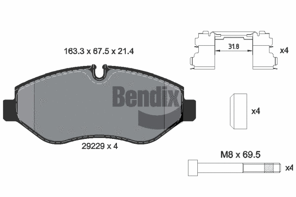 Brake Pad Set, disc brake (BPD1061)