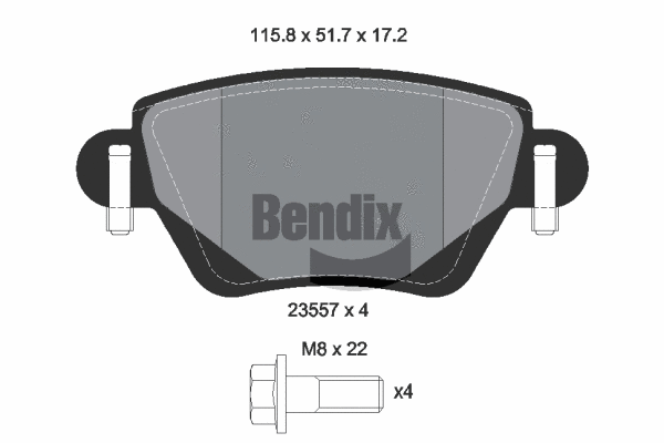Brake Pad Set, disc brake (BPD1371)