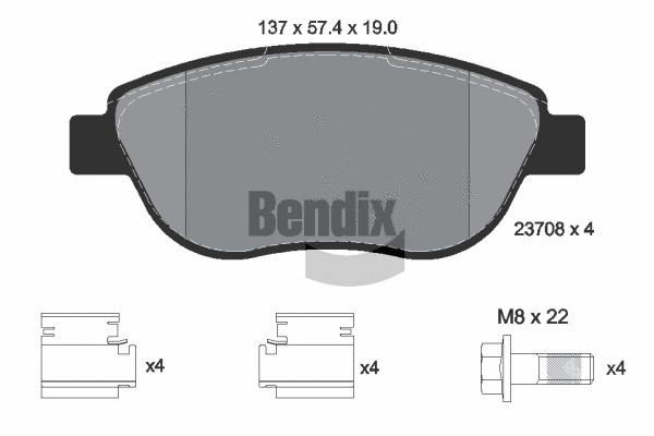 Brake Pad Set, disc brake (BPD1475)