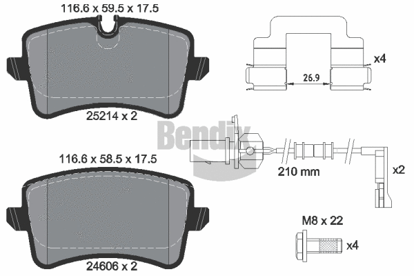 Brake Pad Set, disc brake (BPD1321)