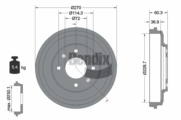 Brake Drum (BDM1147)