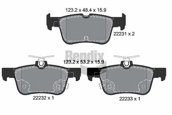 Brake Pad Set, disc brake (BPD1438)