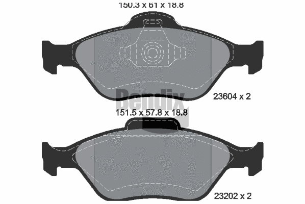 Brake Pad Set, disc brake (BPD1104)