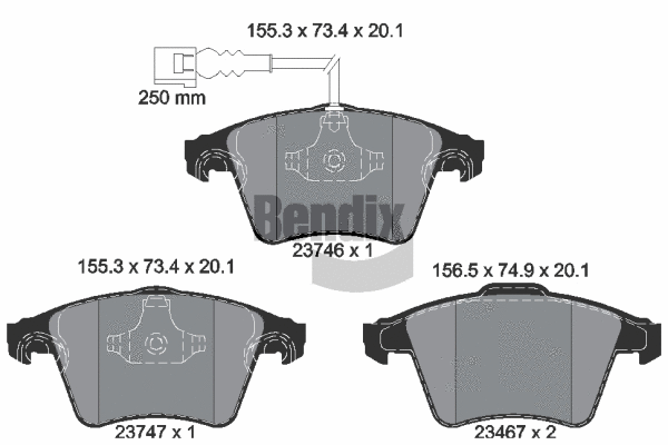 Brake Pad Set, disc brake (BPD1224)