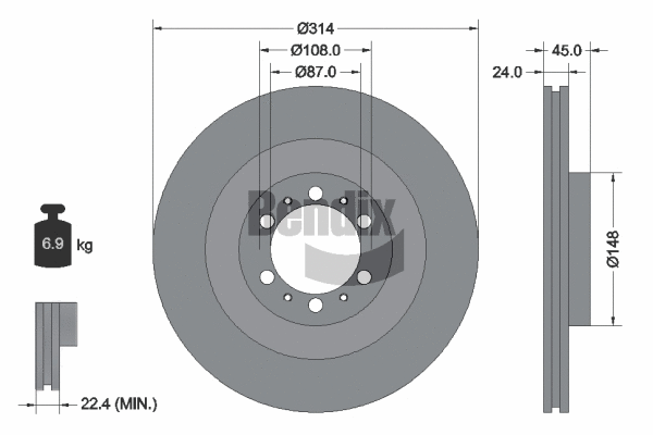 Brake Disc (BDS1480)