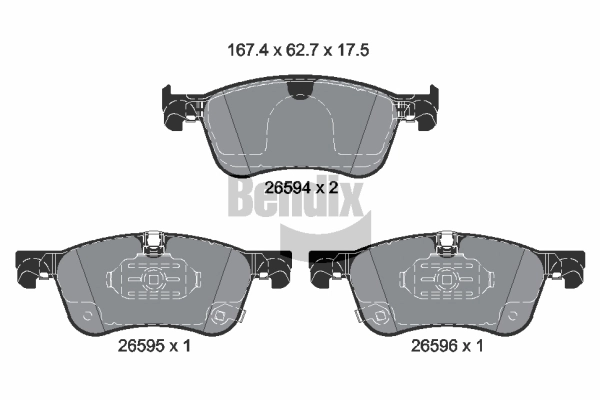 Brake Pad Set, disc brake (BPD2525)