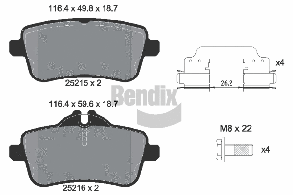 Brake Pad Set, disc brake (BPD1331)