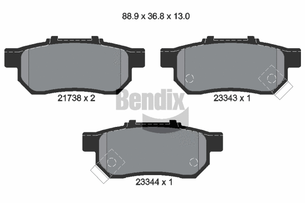 Brake Pad Set, disc brake (BPD1406)
