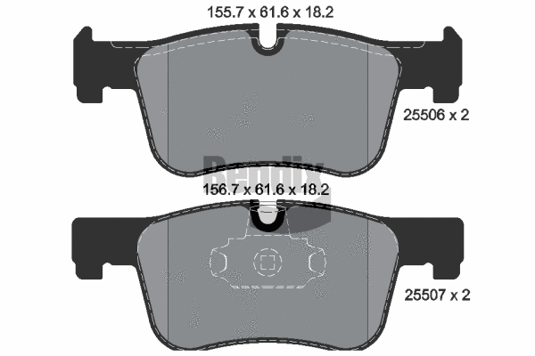 Brake Pad Set, disc brake (BPD1122)