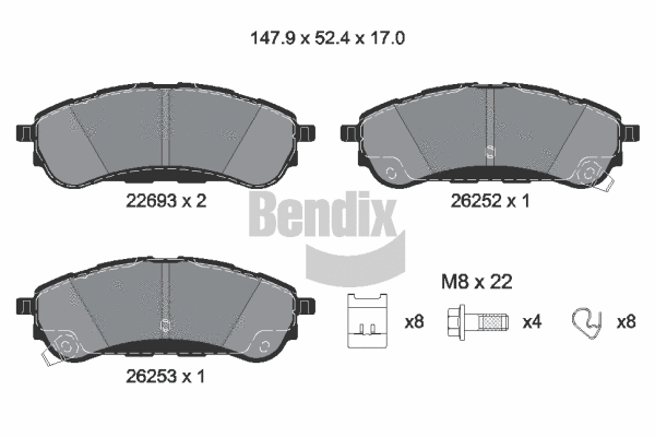 Brake Pad Set, disc brake (BPD2456)