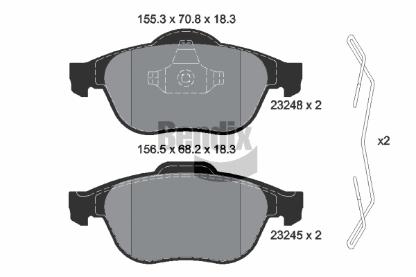 Brake Pad Set, disc brake (BPD1328)