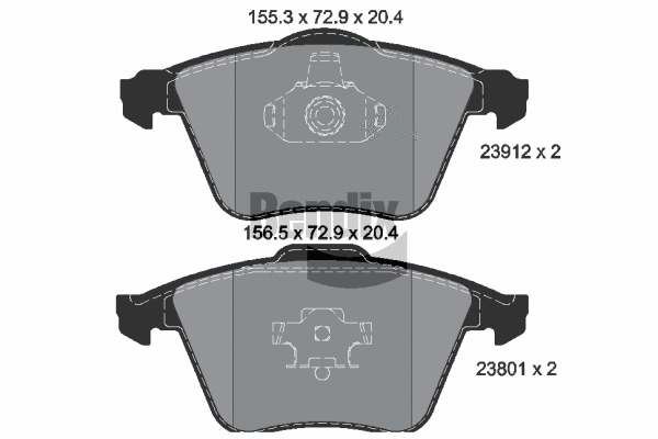Brake Pad Set, disc brake (BPD1616)