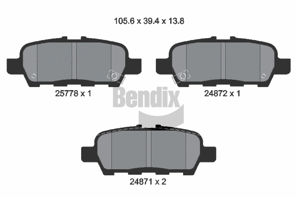 Brake Pad Set, disc brake (BPD1269)