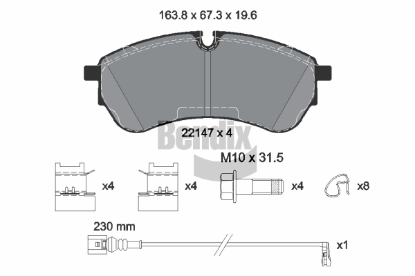 Brake Pad Set, disc brake (BPD2523)