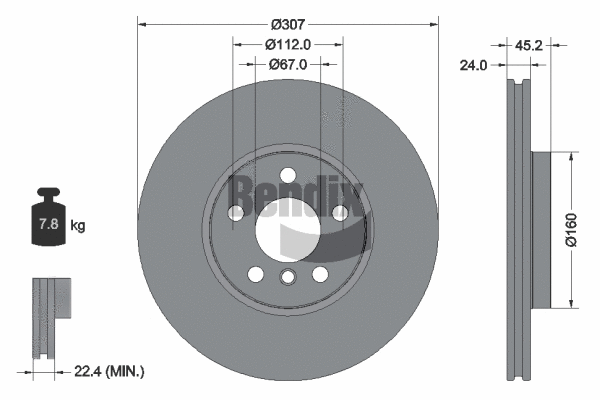 Brake Disc (BDS1436HC)
