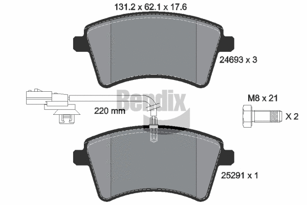 Brake Pad Set, disc brake (BPD1382)