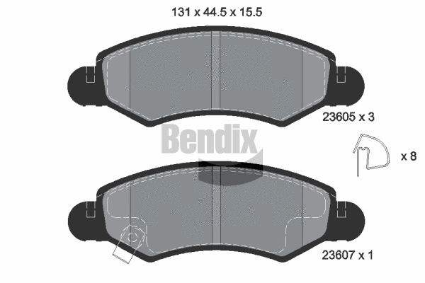 Brake Pad Set, disc brake (BPD1169)