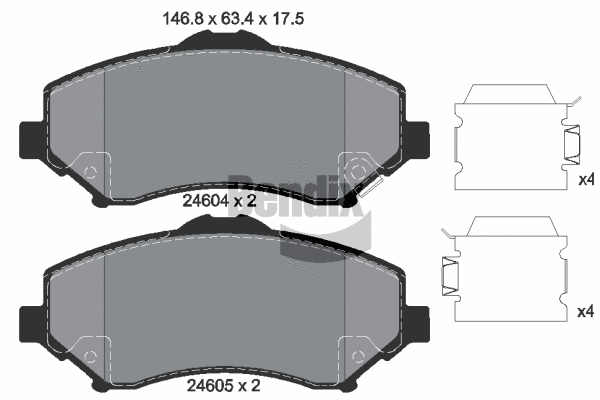 Brake Pad Set, disc brake (BPD1473)