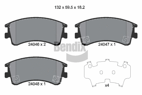 Brake Pad Set, disc brake (BPD1375)