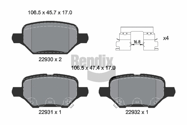 Brake Pad Set, disc brake (BPD2453)