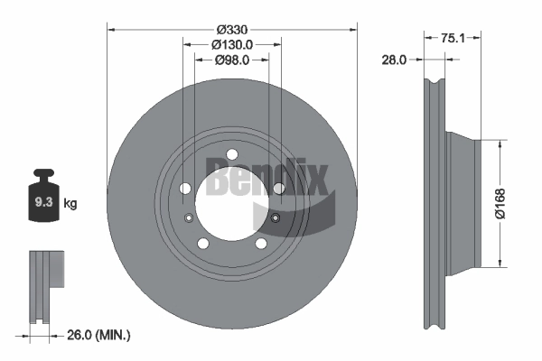 Brake Disc (BDS2337LHC)