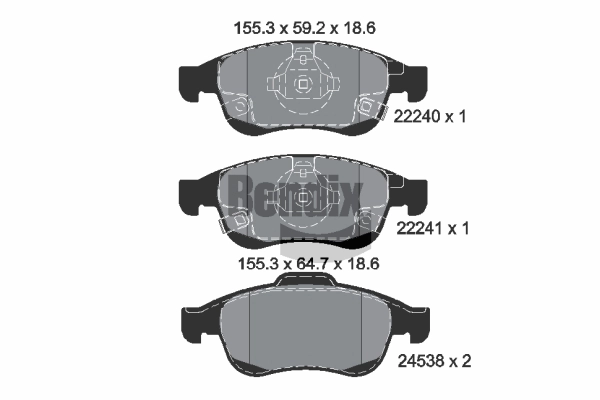 Brake Pad Set, disc brake (BPD1309)