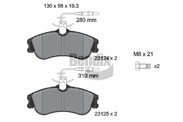 Brake Pad Set, disc brake (BPD1147)