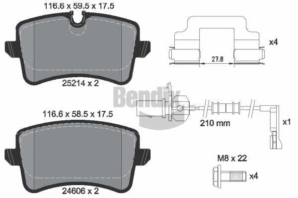 Brake Pad Set, disc brake (BPD1320)