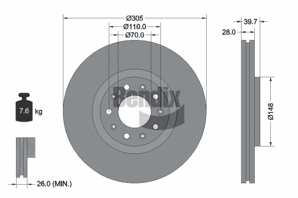 Brake Disc (BDS1245)
