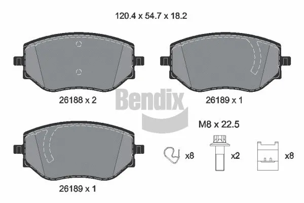 Brake Pad Set, disc brake (BPD2420)