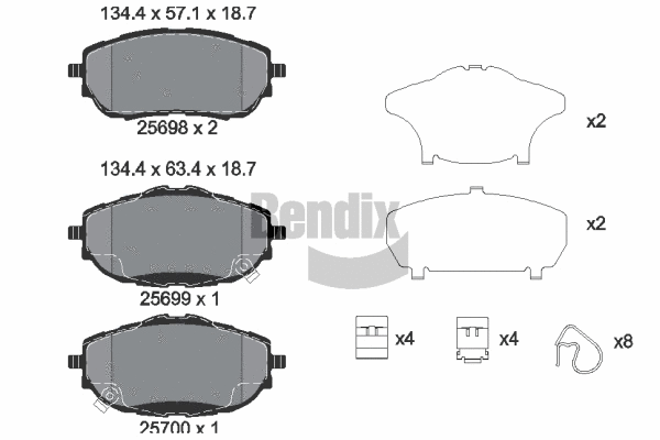 Brake Pad Set, disc brake (BPD1310)