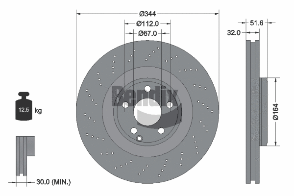 Brake Disc (BDS1537HC)