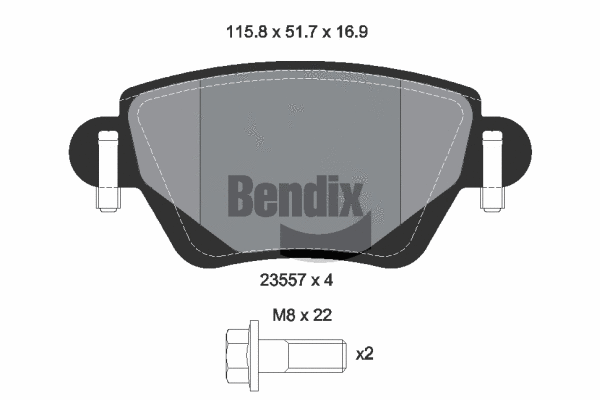 Brake Pad Set, disc brake (BPD1509)