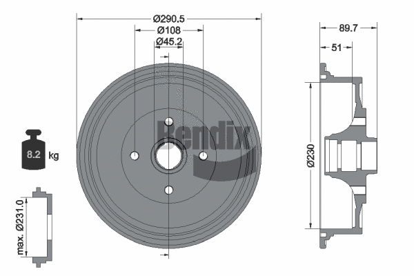 Brake Drum (BDM1010)