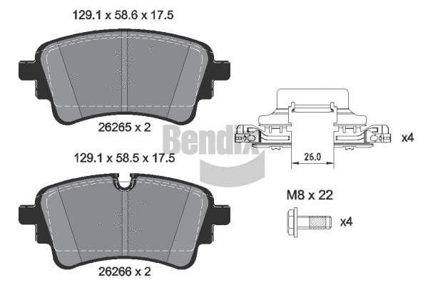 Brake Pad Set, disc brake (BPD1648)