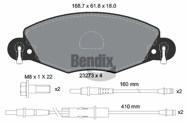 Brake Pad Set, disc brake (BPD1503)