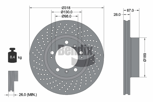Brake Disc (BDS1544RHC)