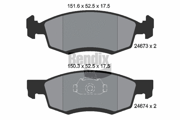 Brake Pad Set, disc brake (BPD1405)