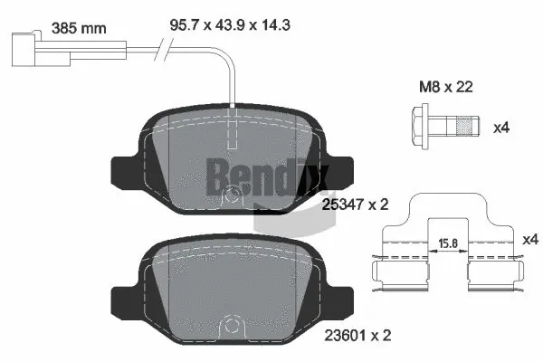 Brake Pad Set, disc brake (BPD1443)