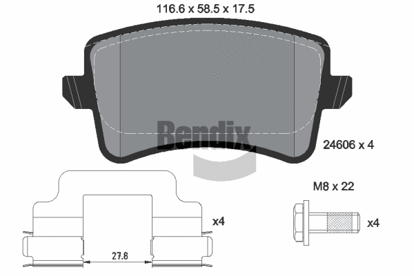 Brake Pad Set, disc brake (BPD1237)