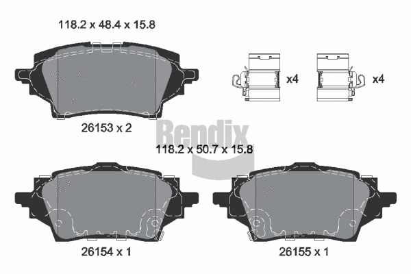 Brake Pad Set, disc brake (BPD2473)