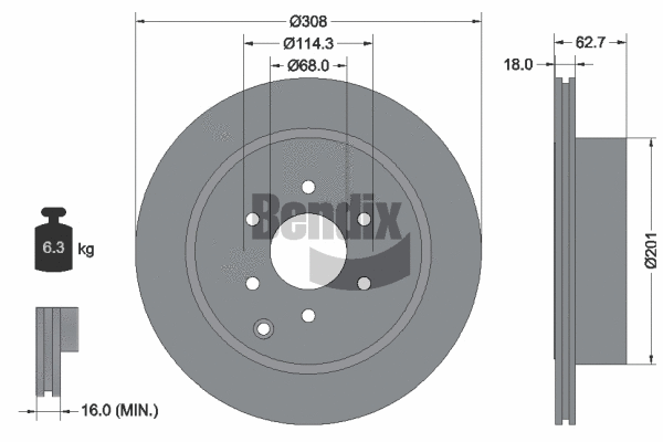 Brake Disc (BDS1804)