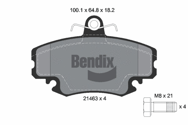 Brake Pad Set, disc brake (BPD1468)