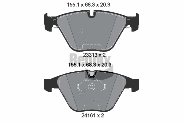 Brake Pad Set, disc brake (BPD1494)