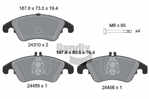 Brake Pad Set, disc brake (BPD1079)