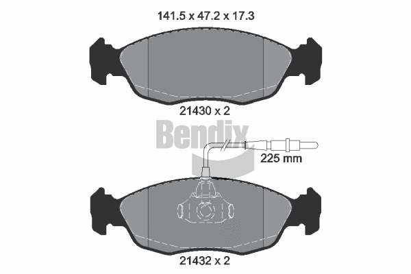 Brake Pad Set, disc brake (BPD1489)
