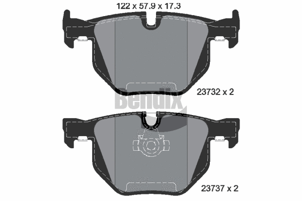 Brake Pad Set, disc brake (BPD1184)