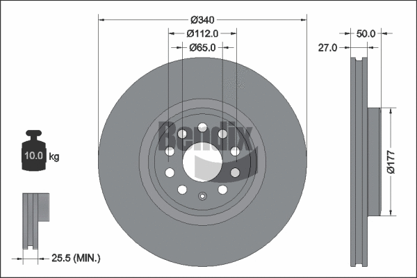 Brake Disc (BDS2287HC)